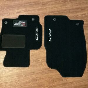 Mazda CX-5 New 2013 Front Driver & Passenger Carpet Car Floor Mats Black OEM New